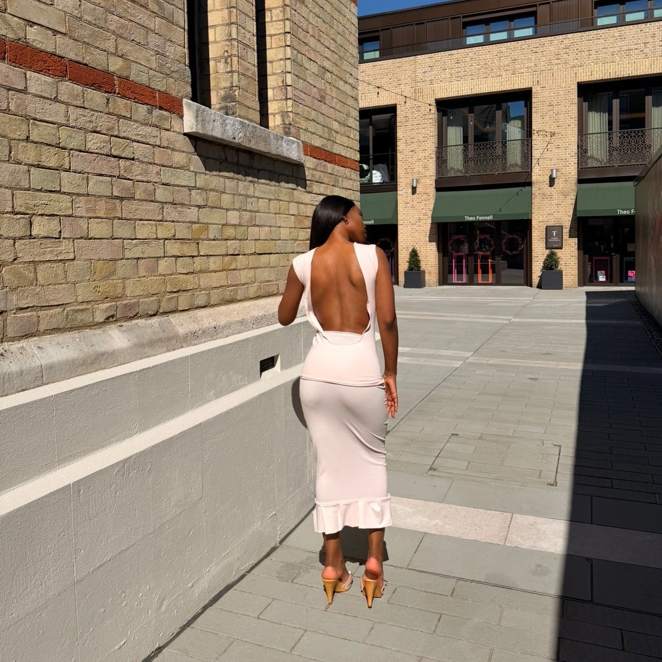 Giulia Blush Backless Top